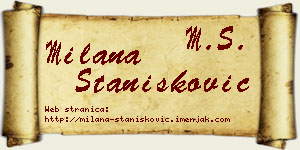 Milana Stanišković vizit kartica
